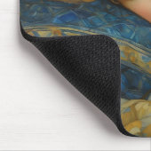 Dromerig slapend kind in bloemenquilt muismat (Hoek)