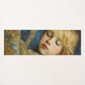 Dromerig slapend kind in bloemenquilt yogamat (Voorkant (horizontaal))