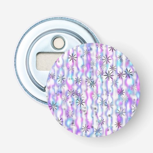 Dromerig Starburst Golven Patroon Button Flesopener (Voorkant)