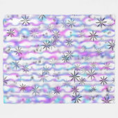 Dromerig Starburst Golven Patroon Fleece Deken (Voorkant (Horizontaal))