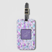 Dromerig Starburst Golven Patroon Gepersonaliseerd Bagagelabel (Voorkant (verticaal))
