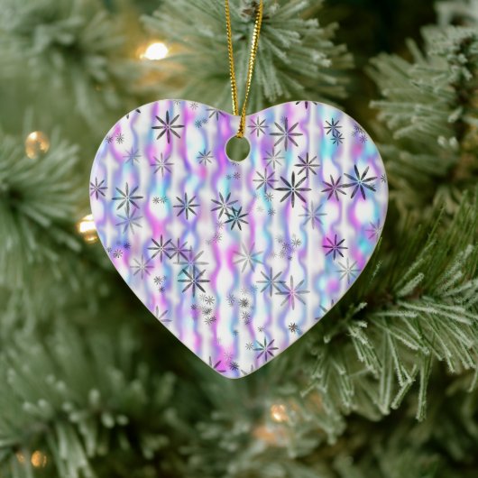 Dromerig Starburst Golven Patroon Keramisch Ornament (Boom)