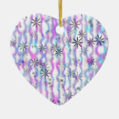 Dromerig Starburst Golven Patroon Keramisch Ornament (Voorkant)