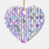 Dromerig Starburst Golven Patroon Keramisch Ornament (Achterkant)
