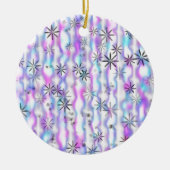 Dromerig Starburst Golven Patroon Keramisch Ornament (Voorkant)