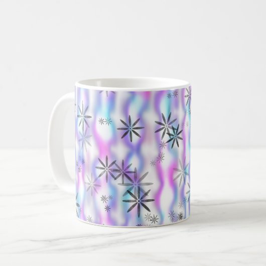 Dromerig Starburst Golven Patroon Koffiemok (Voorkant links)