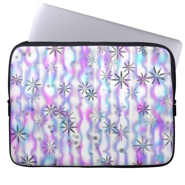 Dromerig Starburst Golven Patroon Laptop Sleeve (Voorkant)