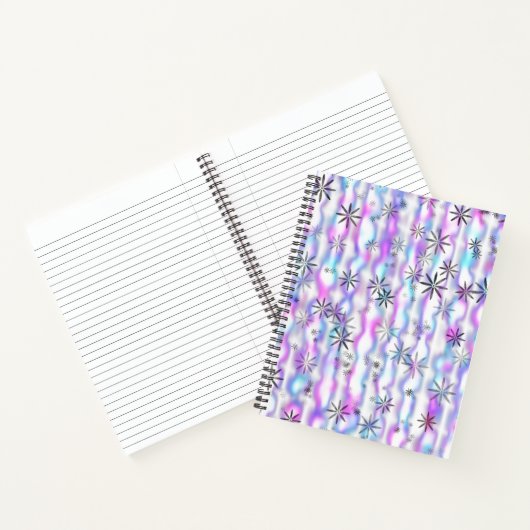 Dromerig Starburst Golven Patroon Notitieboek (Binnen)