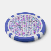 Dromerig Starburst Golven Patroon Poker Chips (Enkel)
