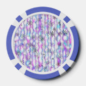 Dromerig Starburst Golven Patroon Poker Chips (Achterkant)