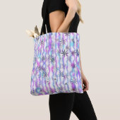 Dromerig Starburst Golven Patroon Tote Bag (Dichtbij)