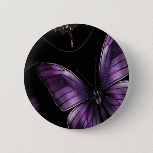 dromerig vlinderpatroon ronde button 5,7 cm (Voorkant)