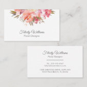 Dromerig Vrouwelijk Bloemenboeket Visitekaartje (Voorkant / Achterkant)