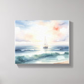 Dromerig water kleur effect Uitgerekt Canvas Print (Voorkant)