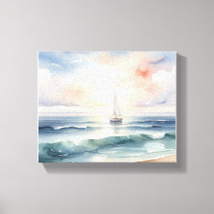 Dromerig water kleur effect Uitgerekt Canvas Print