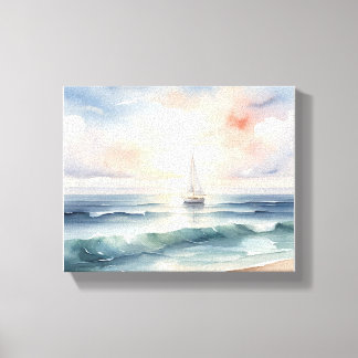 Dromerig water kleur effect Uitgerekt Canvas Print