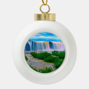 Dromerig Waterval Landschap Keramische Bal Ornament
