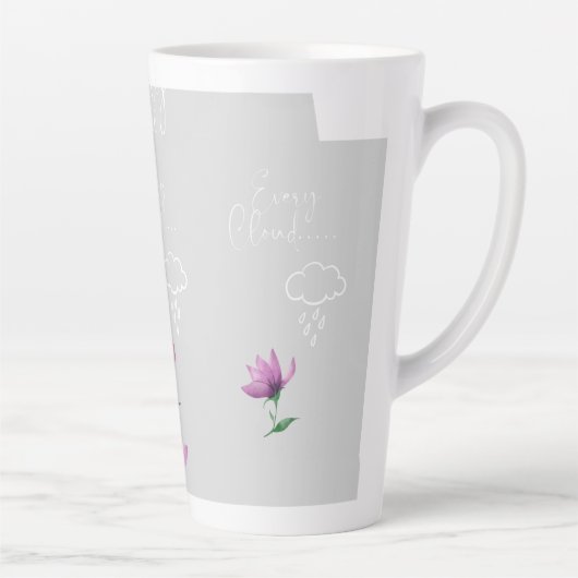 Dromerig wolkendesign latte mok (Rechts)