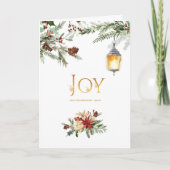 Dromerig Woodland Evergreen Vakantiefoto Feestdagen Kaart (Voorkant)