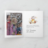 Dromerig Woodland Evergreen Vakantiefoto Feestdagen Kaart (Binnen)