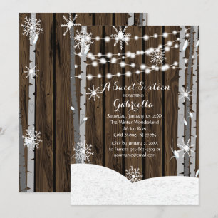 Dromerig Woodland Forest Sweet16 Verjaardag Uitnod Kaart