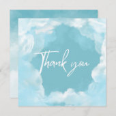 Dromerig Zij is in de zevende hemel Elegante Bruid Bedankkaart (Voorkant / Achterkant)