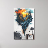 Dromerig Zwevend Woud Canvas Afdruk (Voorkant)