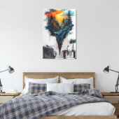 Dromerig Zwevend Woud Canvas Afdruk (Insitu (Slaapkamer))