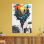 Dromerig Zwevend Woud Canvas Afdruk (Insitu (Woonkamer))