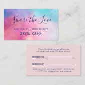 Dromerige Abstracte Pastels Referral Kaart (Voorkant / Achterkant)