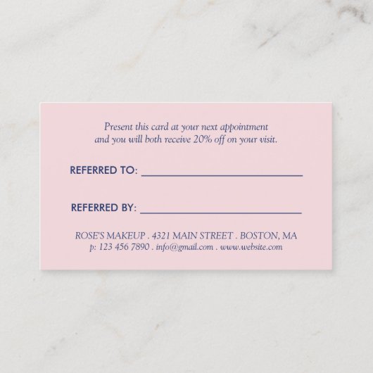 Dromerige Abstracte Pastels Referral Kaart (Achterkant)