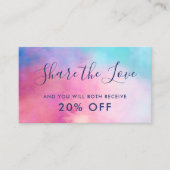 Dromerige Abstracte Pastels Referral Kaart (Voorkant)