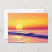 Dromerige Abstracte zonsondergang over een rustige Briefkaart (Voorkant / Achterkant)