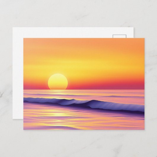 Dromerige Abstracte zonsondergang over een rustige Briefkaart (Voorkant / Achterkant)