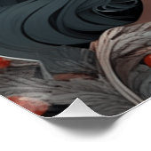 Dromerige AI Kunst Anime Couture:  Stijl LBD Perfect Poster (Hoek)