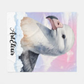 Dromerige albatros-afdruk fleece deken (Voorkant (Horizontaal))