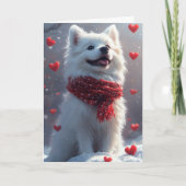 Dromerige Amerikaanse Eskimo Valentijnsdag Kaart (Voorkant)