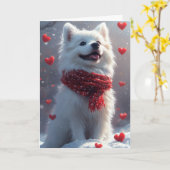 Dromerige Amerikaanse Eskimo Valentijnsdag Kaart (Gele Bloem)