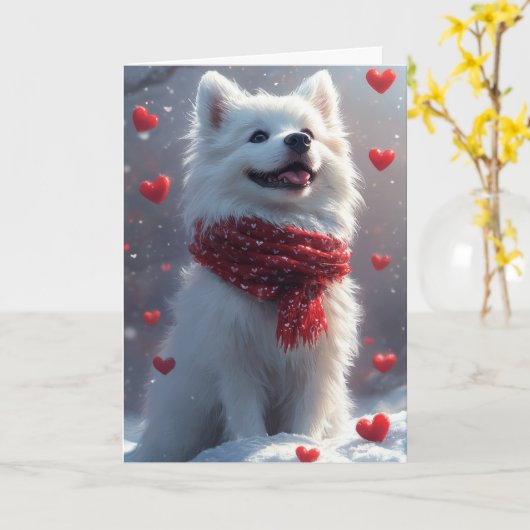 Dromerige Amerikaanse Eskimo Valentijnsdag Kaart (Gele Bloem)