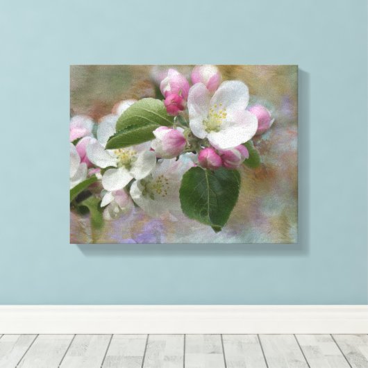 Dromerige Apple Blossoms Canvas Print (Insitu (Houten vloer))