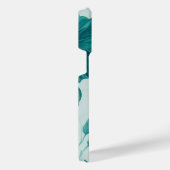 Dromerige aquarel bloempatroon Blauwgroen - Elegan iPhone Hoesje (Rechterkant)