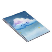 Dromerige Aquarel Cloud9 Sterrenhemel Notitieboek (Rechterzijde)