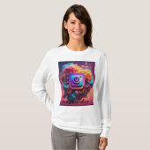 Dromerige aquarel Instagram Logo T-shirt (Voorkant volledig)