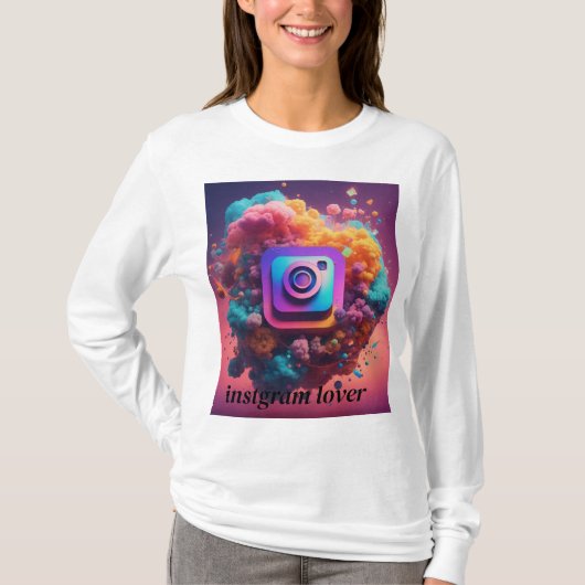 Dromerige aquarel Instagram Logo T-shirt (Voorkant)