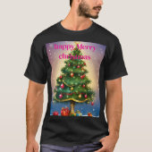 Dromerige aquarel kerstboom T-shirt (Voorkant)