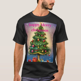 Dromerige aquarel kerstboom T-shirt
