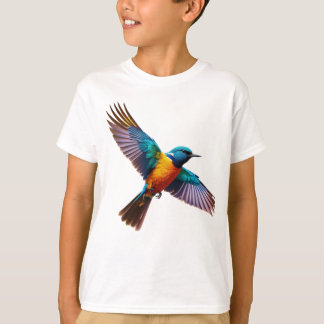 Dromerige aquarel vogel T-shirt