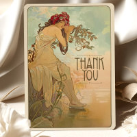 Dromerige Art Nouveau Dankjewel Card