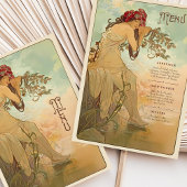 Dromerige Art Nouveau Wedding Menu Kaart