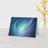 Dromerige Aurora Borealis Wenskaart Kaart (Gele Bloem)